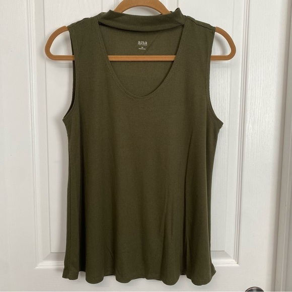 a.n.a A New Approach Choker Tank Cutout Sleeveless Top Medium - Picture 1 of 7
